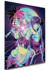 Poster - Vaporwave 80s Style - Rising of the Shield Hero - Charachters