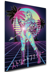 Poster - Vaporwave 80s Style - Street Fighter - Cammy