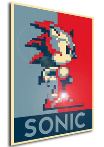 Poster - Propaganda - Pixel Art - Sonic Poster - Propaganda - Pixel Art - Sonic