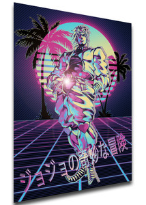Poster - Vaporwave 80s Style - Jojo's Bizarre Adventure - Stardust Crusaders - Dio Brando Variant 01