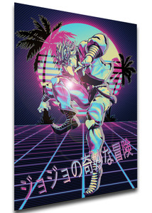 Poster - Vaporwave 80s Style - Jojo's Bizarre Adventure - Stardust Crusaders - Dio Brando Variant 02 Poster - Vaporwave 80s Style - Jojo's Bizarre Adventure - Stardust Crusaders - Dio Brando Variant 02