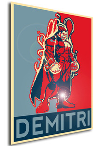 Poster - Propaganda - Pixel Art - Darkstalkers - Demitri Maximoff Poster - Propaganda - Pixel Art - Darkstalkers - Demitri Maximoff