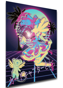 Poster - Vaporwave 80s Style - Card Captor Sakura - Sakura Poster - Vaporwave 80s Style - Card Captor Sakura - Sakura