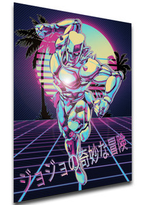 Poster - Vaporwave 80s Style - Jojo's Bizarre Adventure - Diamond is Unbreakable - Crazy Diamond Variant 01 Poster - Vaporwave 80s Style - Jojo's Bizarre Adventure - Diamond is Unbreakable - Crazy Diamond Variant 01