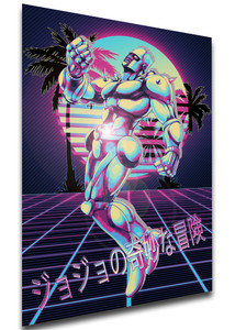 Poster - Vaporwave 80s Style - Jojo's Bizarre Adventure - Diamond is Unbreakable - Crazy Diamond Poster - Vaporwave 80s Style - Jojo's Bizarre Adventure - Diamond is Unbreakable - Crazy Diamond