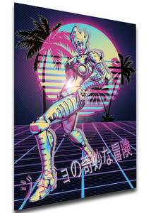 Poster - Vaporwave 80s Style - Jojo's Bizarre Adventure - Vento Aureo - Gold Experience Requiem Poster - Vaporwave 80s Style - Jojo's Bizarre Adventure - Vento Aureo - Gold Experience Requiem