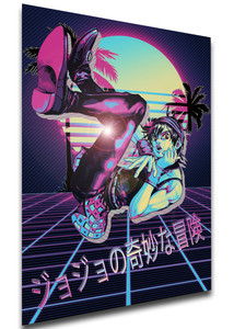 Poster - Vaporwave 80s Style - Jojo's Bizarre Adventure - Vento Aureo - Narancia Ghirga Poster - Vaporwave 80s Style - Jojo's Bizarre Adventure - Vento Aureo - Narancia Ghirga
