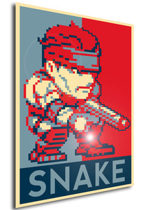 Poster - Propaganda - Pixel Art - Metal Gear - Solid