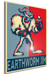 Poster - Propaganda - Pixelart - Earthworm Jim