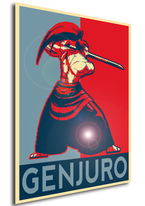 Poster - Propaganda - Pixel Art - Samurai Shodown - Genjuro Kibagami Poster - Propaganda - Pixel Art - Samurai Shodown - Genjuro Kibagami