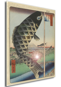 Poster - Ukiyo-e - Hiroshige - Suidō Bridge and the Surugadai Quarter - 06 Poster - Ukiyo-e - Hiroshige - Suidō Bridge and the Surugadai Quarter - 06