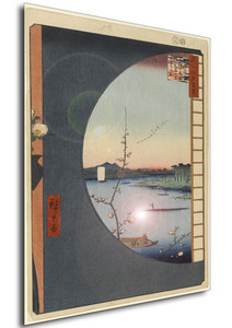 Poster - Ukiyo-e - Hiroshige - View from Massaki of Suijin Shrine - 03 Poster - Ukiyo-e - Hiroshige - View from Massaki of Suijin Shrine - 03