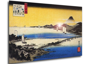 Poster - Ukiyo-e - Hiroshige - View of a long bridge across a lake - 24 Poster - Ukiyo-e - Hiroshige - View of a long bridge across a lake - 24