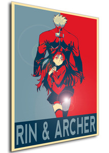 Poster - Propaganda - Fate Stay Night - Rin & Archer variant 2 Poster - Propaganda - Fate Stay Night - Rin & Archer variant 2