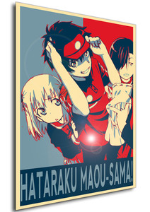 Poster - Propaganda - The Devil is a Part-Timer - Hataraku Maou Sama - Characters Variant Poster - Propaganda - The Devil is a Part-Timer - Hataraku Maou Sama - Characters Variant