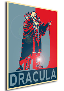 Poster - Propaganda - Pixel Art - Castlevania Order of Ecclesia - Dracula Poster - Propaganda - Pixel Art - Castlevania Order of Ecclesia - Dracula