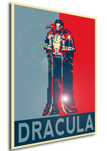 Poster - Propaganda - Pixel Art - Castlevania Portrait of Ruin - Dracula Poster - Propaganda - Pixel Art - Castlevania Portrait of Ruin - Dracula