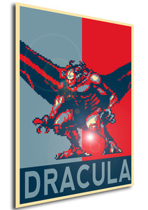 Poster - Propaganda - Pixel Art - Castlevania Portrait of Ruin - True Dracula Poster - Propaganda - Pixel Art - Castlevania Portrait of Ruin - True Dracula