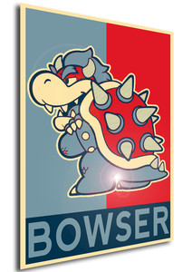 Poster - Propaganda - Pixelart - Paper Mario - Bowser Poster - Propaganda - Pixelart - Paper Mario - Bowser