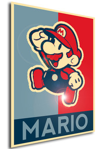 Poster - Propaganda - Pixelart - Paper Mario - Mario Poster - Propaganda - Pixelart - Paper Mario - Mario