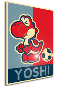 Poster - Propaganda - Pixelart - Paper Mario - Yoshi Poster - Propaganda - Pixelart - Paper Mario - Yoshi