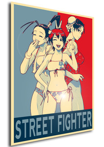 Poster - Propaganda - Street Fighter Babes - Ibuki Sakura and Chun-Li Poster - Propaganda - Street Fighter Babes - Ibuki Sakura and Chun-Li