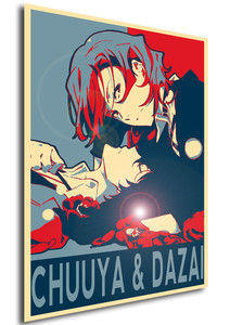 Poster Propaganda Bungo Stray Dogs Chuuya e Dazai Poster Propaganda Bungo Stray Dogs Chuuya e Dazai