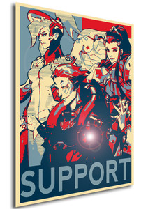 Poster Propaganda Overwatch Support Characters
