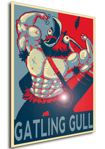 Poster - Propaganda - Enter the Gungeon - Gatling Gull