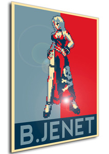 Poster - Propaganda - Pixel Art - Fatal Fury Garou Mark of the Wolves - Bonne Jenet Poster - Propaganda - Pixel Art - Fatal Fury Garou Mark of the Wolves - Bonne Jenet