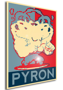 Poster - Propaganda - Pixel Art - Darkstalkers - Pyron