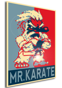 Poster - Propaganda - Pixel Art - King of Fighter - Mr. Karate Poster - Propaganda - Pixel Art - King of Fighter - Mr. Karate