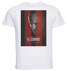 T-Shirt Unisex - White - Playbill - Film - El Camino - A Breaking Bad Movie Variant 01 T-Shirt Unisex - White - Playbill - Film - El Camino - A Breaking Bad Movie Variant 01