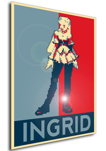 Poster - Propaganda - Pixel Art - Street Fighter Alpha - Ingrid Poster - Propaganda - Pixel Art - Street Fighter Alpha - Ingrid