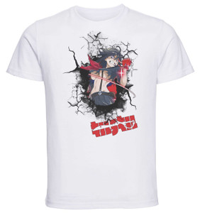 T-Shirt Unisex - White - Cracked Wall - Kill La Kill - Ryuko
