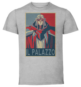 T-Shirt Unisex - Grey - Propaganda - Excel Saga - Il Palazzo
