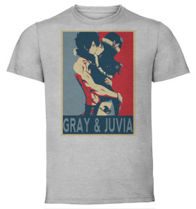 T-Shirt Unisex - Grey - Propaganda - Fairy Tail - Gray & Juvia Variant