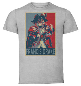 T-Shirt Unisex - Grey - Propaganda - Fate Extra Last Encore - Francis Drake
