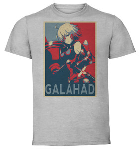T-Shirt Unisex - Grey - Propaganda - Fate Grand Order - Galahad T-Shirt Unisex - Grey - Propaganda - Fate Grand Order - Galahad
