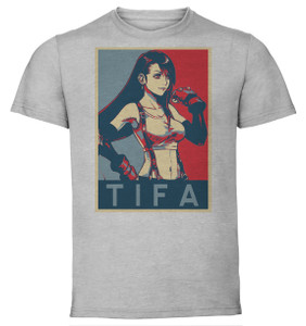 T-Shirt Unisex - Grey - Propaganda - Final Fantasy 7 - Tifa