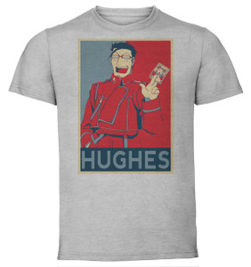 T-Shirt Unisex - Grey - Propaganda - Fullmetal Alchemist - Hughes