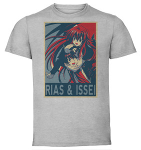 T-Shirt Unisex - Grey - Propaganda - Highschool DxD - Rias & Issei