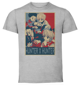 T-Shirt Unisex - Grey - Propaganda - Hunter x Hunter - Characters Variant