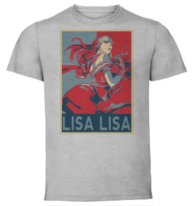 T-Shirt Unisex - Grey - Propaganda - Jojo's Bizarre Adventure - Battle Tendency - Lisa Lisa T-Shirt Unisex - Grey - Propaganda - Jojo's Bizarre Adventure - Battle Tendency - Lisa Lisa