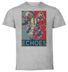 T-Shirt Unisex - Grey - Propaganda - Jojo's Bizarre Adventure - Diamond is Unbreakable - Echoes