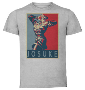 T-Shirt Unisex - Grey - Propaganda - Jojo's Bizarre Adventure - Diamond is Unbreakable - Josuke Higashikata T-Shirt Unisex - Grey - Propaganda - Jojo's Bizarre Adventure - Diamond is Unbreakable - Josuke Higashikata