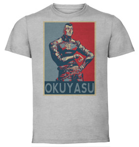 T-Shirt Unisex - Grey - Propaganda - Jojo's Bizarre Adventure - Diamond is Unbreakable - Okuyasu Nijimura