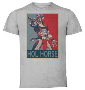 T-Shirt Unisex - Grey - Propaganda - Jojo's Bizarre Adventure - Stardust Crusaders - Hol Horse T-Shirt Unisex - Grey - Propaganda - Jojo's Bizarre Adventure - Stardust Crusaders - Hol Horse