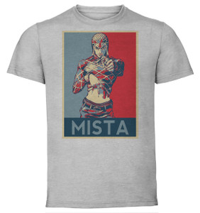 T-Shirt Unisex - Grey - Propaganda - Jojo's Bizarre Adventure - Vento Aureo - Guido Mista T-Shirt Unisex - Grey - Propaganda - Jojo's Bizarre Adventure - Vento Aureo - Guido Mista