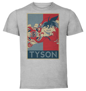 T-Shirt Unisex - Grey - Propaganda - Beyblade - Tyson Granger